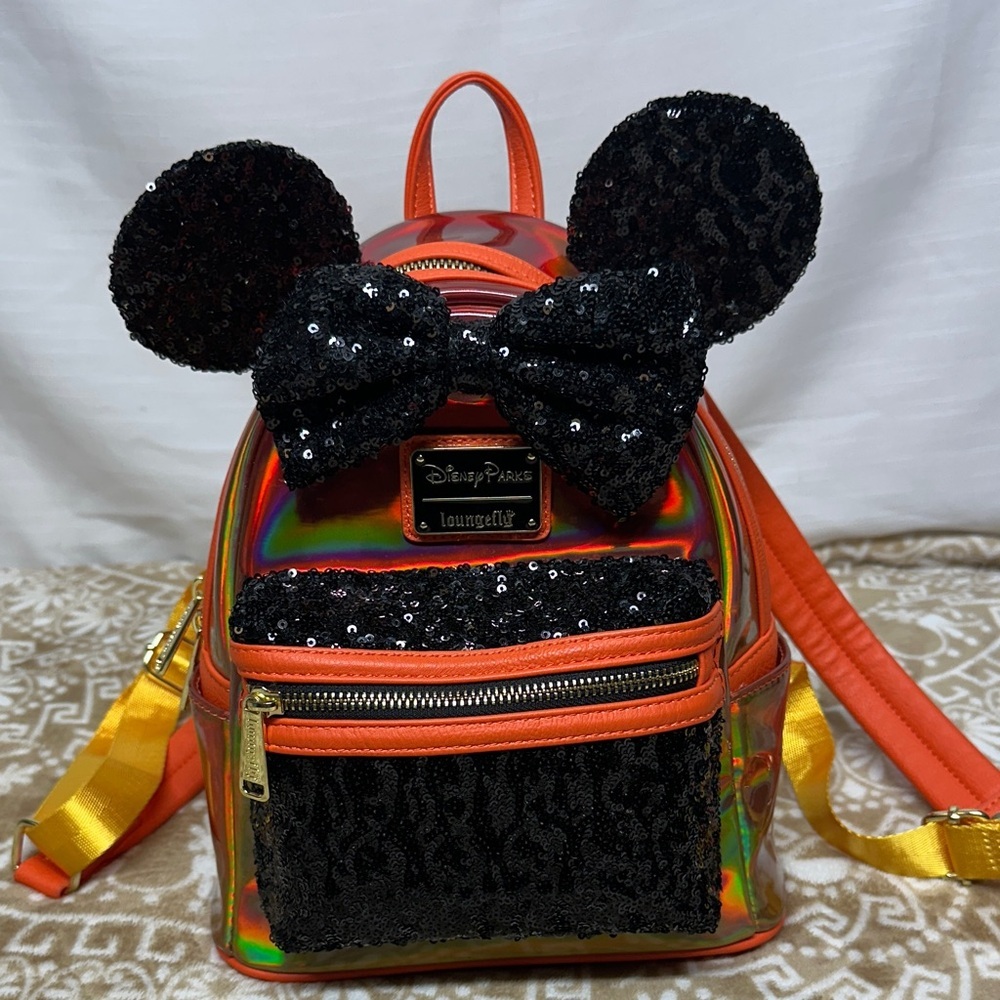 Loungefly Minnie Mouse Sequin Mini Backpack - Disney Parks Exclusive Unisex